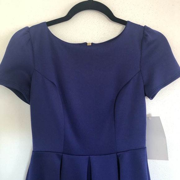 Honey and Rosie Purple Short Sleeves Mini Dress. - Picture 6 of 8